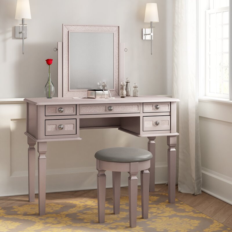 House of Hampton® Ferris Vanity Set with Mirror & Reviews | Wayfair