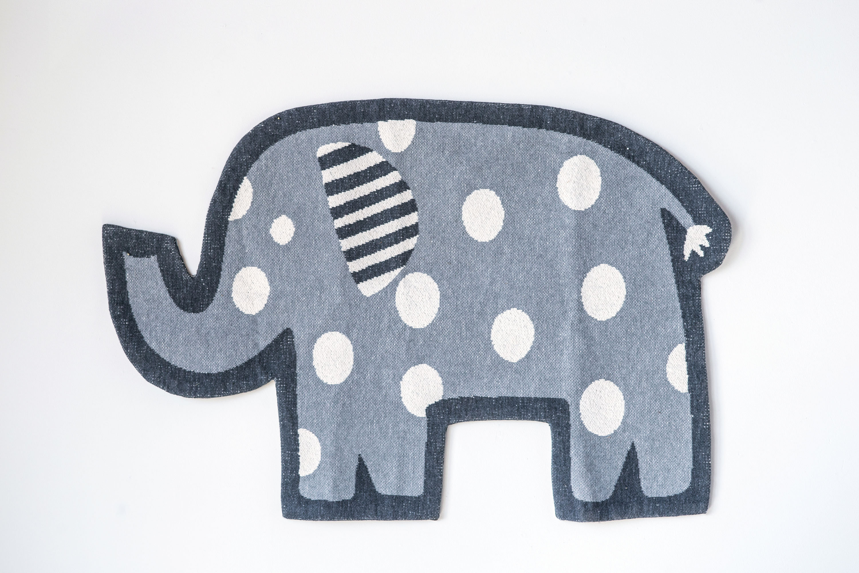 Bungalow Rose Malviya Elephant Shaped Cotton Gray Black Beige Area Bungalow Rose Malviya Elephant Shaped