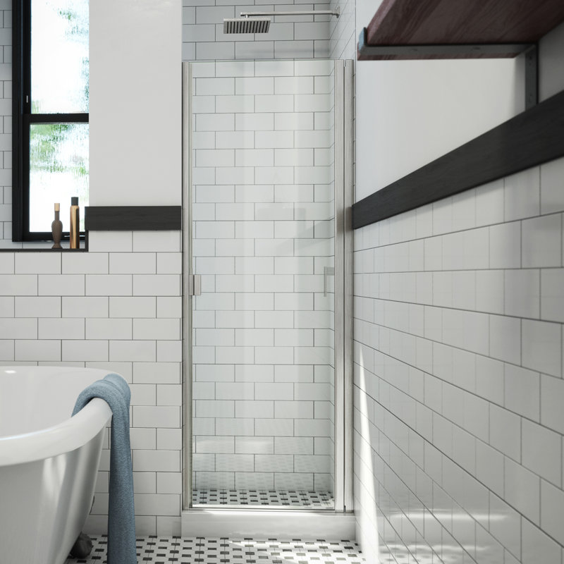 Arizona Shower Door Rd Swinging 31 X 64 Hinged Semi Frameless Shower Door Wayfair