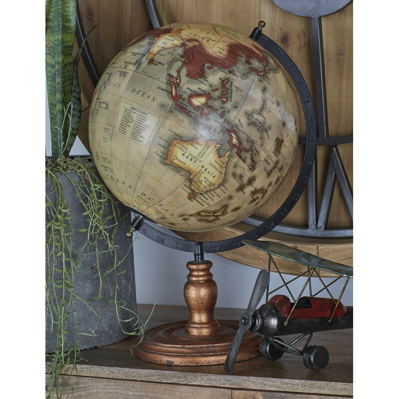 Beachcrest Home Wooden Globe Reviews Wayfair