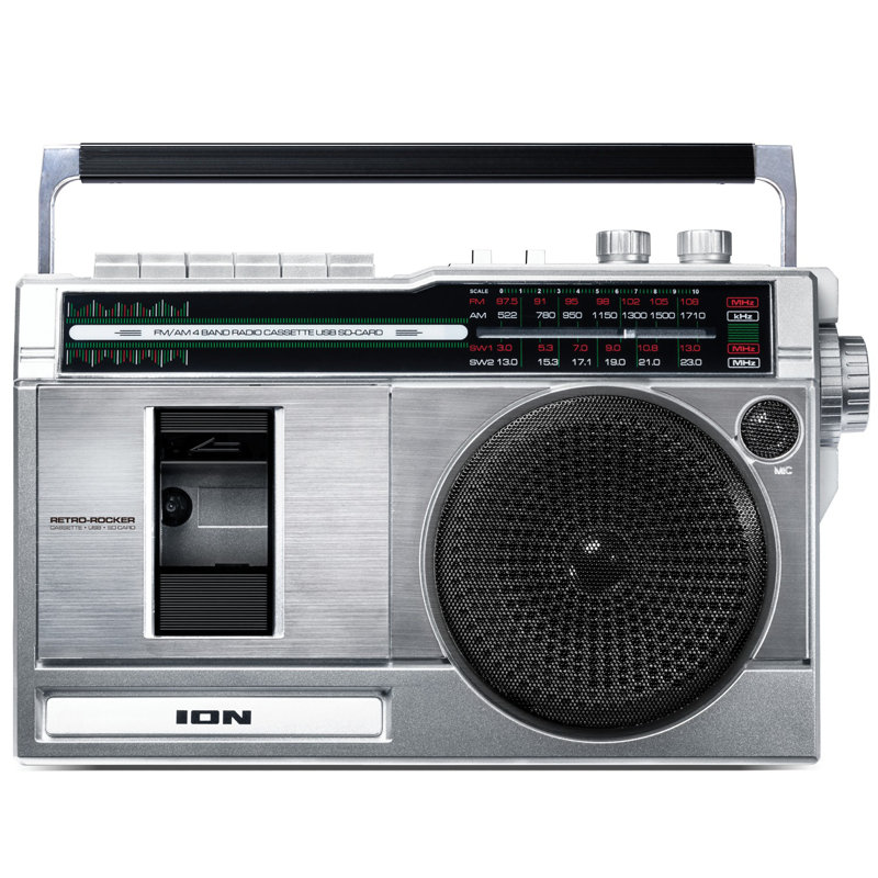 Ion Retro Rocker Portable Boombox With Bluetooth Wayfair