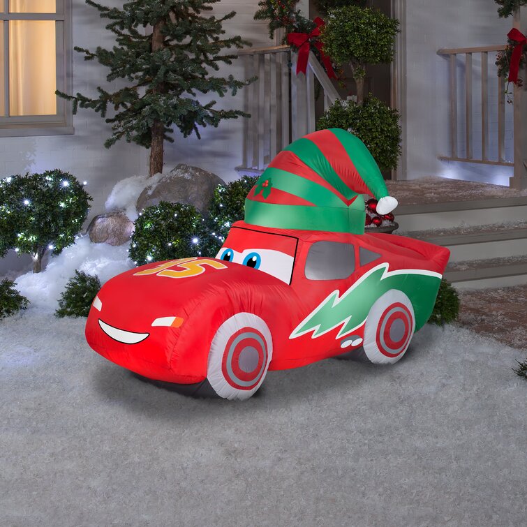 Gemmy Industries Airblown-Mcqueen Avec Bas De Noël-Disney | Wayfair.ca