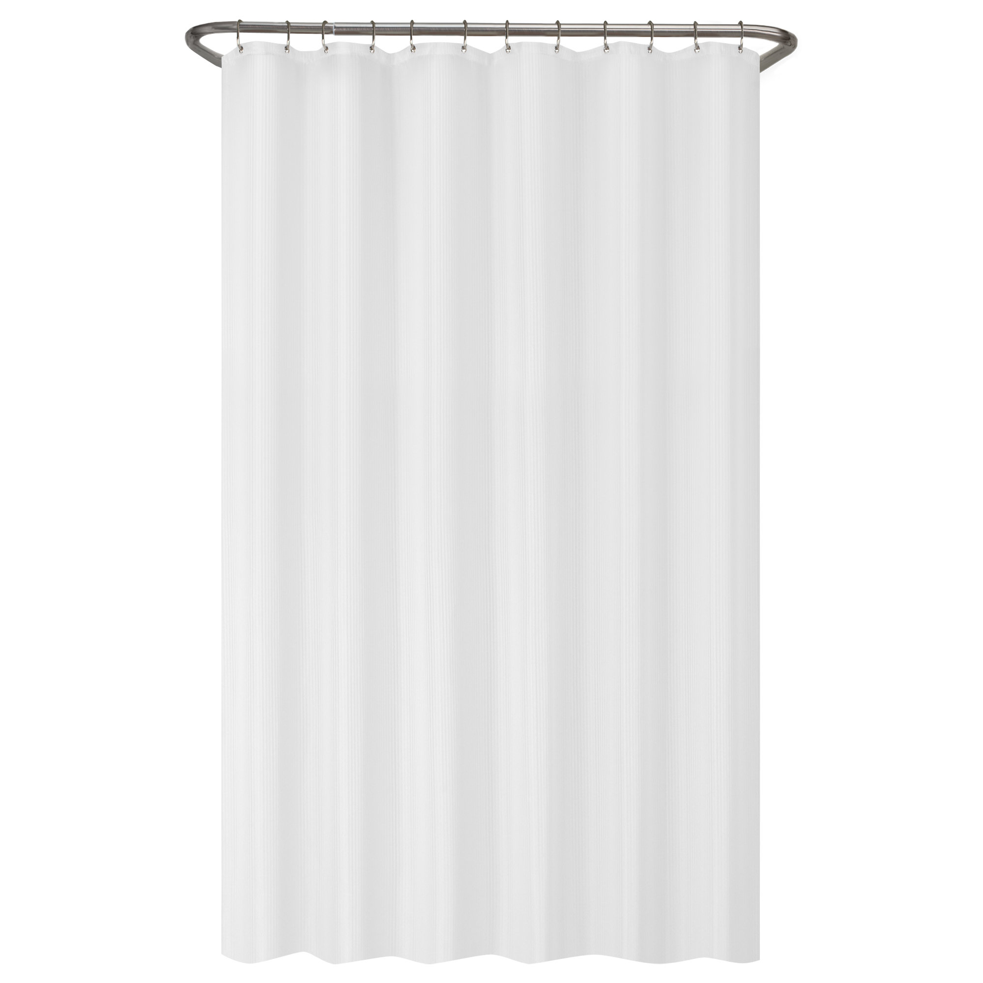 Charlton Home® Savino Striped Waterproof Fabric Single Shower Curtain