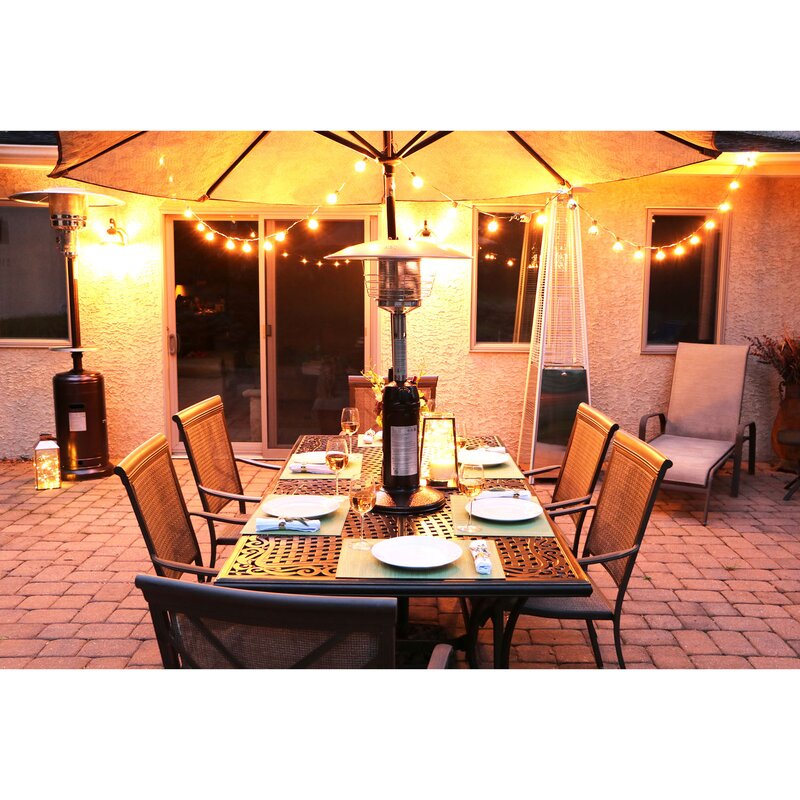 Hanover Mini Umbrella 11000 Propane Tabletop Patio Heater Wayfair