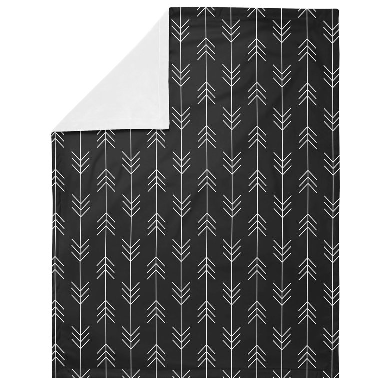 Sweet Jojo Designs Rustic Patch Black And White Arrow Print Security Baby Blanket Wayfair