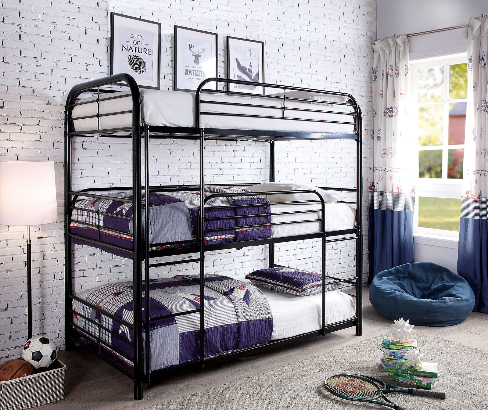 triple bunk bed for adults