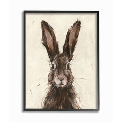 Indigo Safari Brown European Rabbit Hare Portrait Painting by Ethan ...