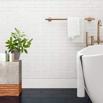 Retro 0 88 X 0 88 Porcelain Wall Floor Tile Reviews Allmodern