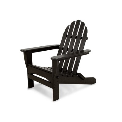 Ivy Terrace Classics Folding Adirondack Chair Finish Black
