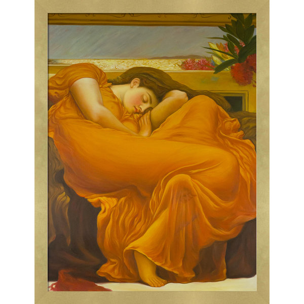 Fleur De Lis Living Flaming June by - Painting on Canvas | Wayfair