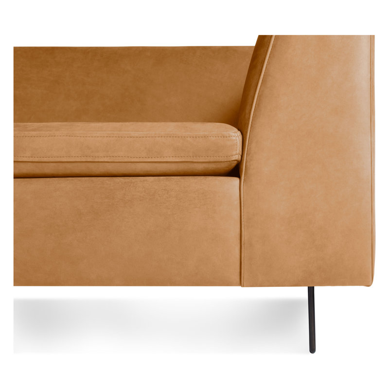 Bonnie Clyde Genuine Leather 96 Tuxedo Arm Sofa Reviews Bonnie Clyde Genuine Leather 96