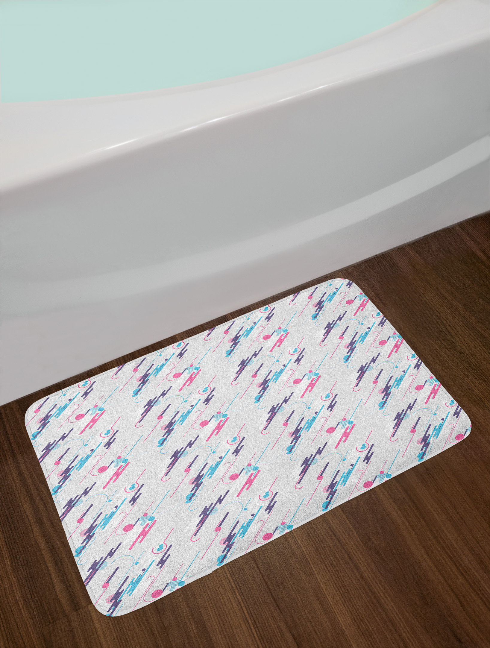 East Urban Home Ambesonne Retro Bath Mat By Eighties Style Ambesonne Retro Bath Mat
