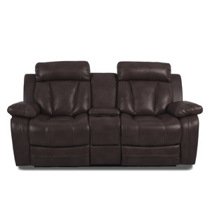 Heppner Reclining Brown Sofa by Red Barrel Studio