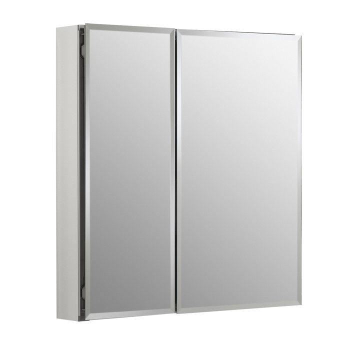 25 X 26 Recessed Or Surface Mount Frameless 2 Doors Medicine Cabinet With 2 Adjustable Shelves
