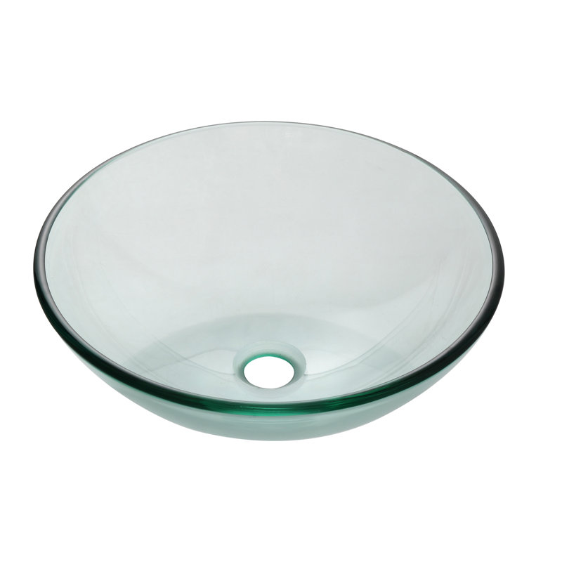 Avanity Tempered Glass Circular Vessel Bathroom Sink With Overflow Reviews Perigold