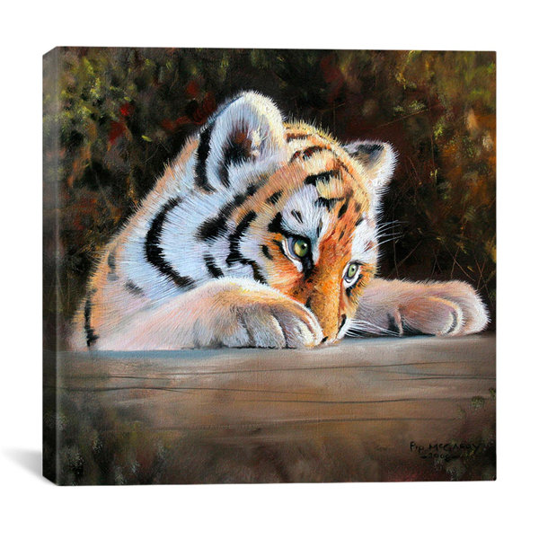 Icanvas Tiger Cub Face By Pip Mcgarry Painting Print On Canvas