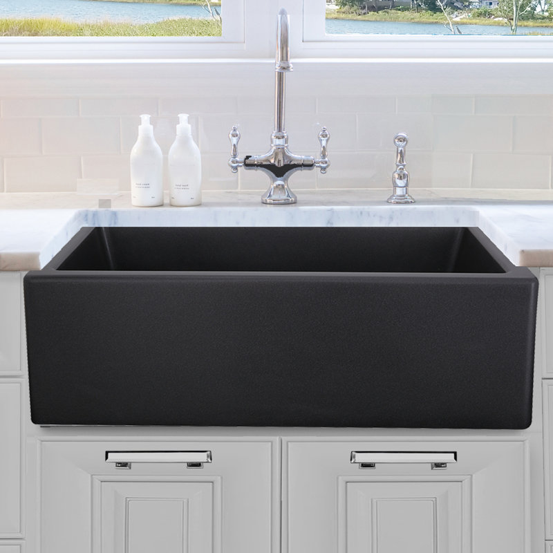 Nantucket Sinks 18 L X 30 W Farmhouse Kitchen Sink With Grid 18 L X 30 W Farmhouse Kitchen Sink