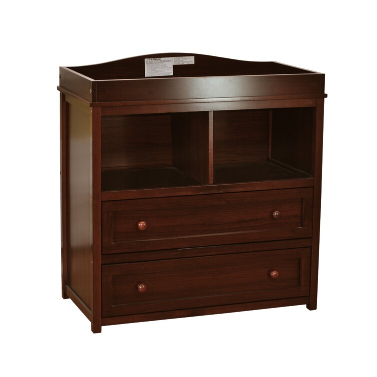 cherry changing table dresser