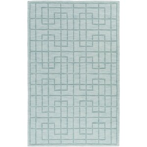 Peever Hand-Loomed Aqua Area Rug