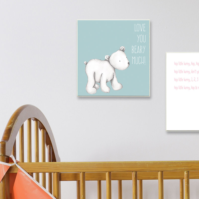 Stupell Industries Love You Beary Much Polar Bear Canvas Wall Art Wayfair