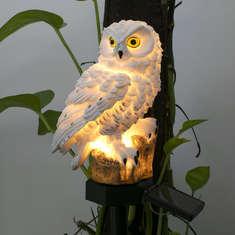 Owl Animal Ornament Solar LED Lawn Lamp for Outdoor Yard Garden Lighting Light #