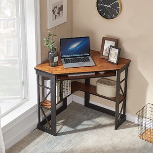 wood corner desk organizer