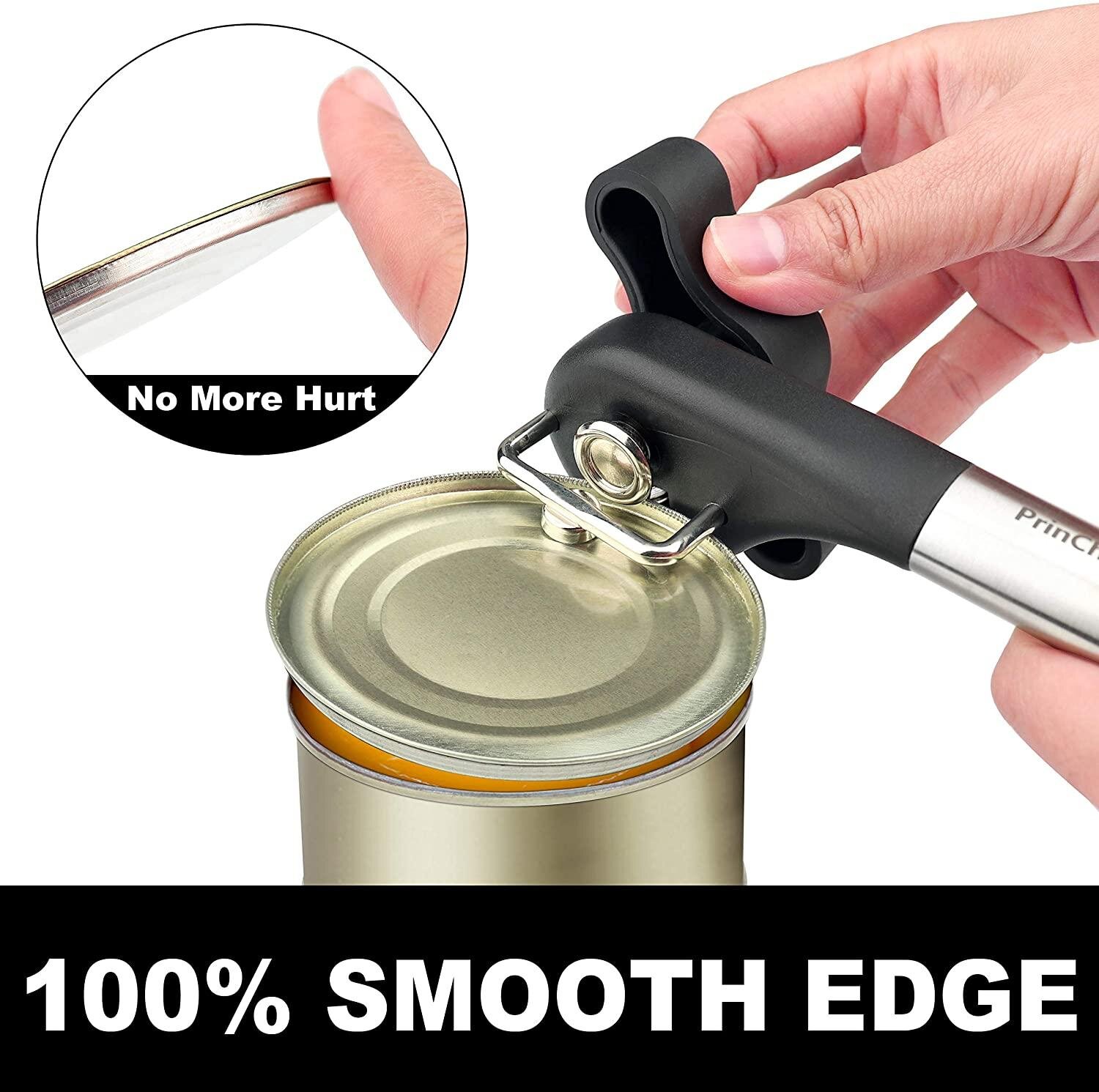 UK Manual Stainless Steel Opener Side Cut Wooden Handle Tin Jar Bottle Opener ~