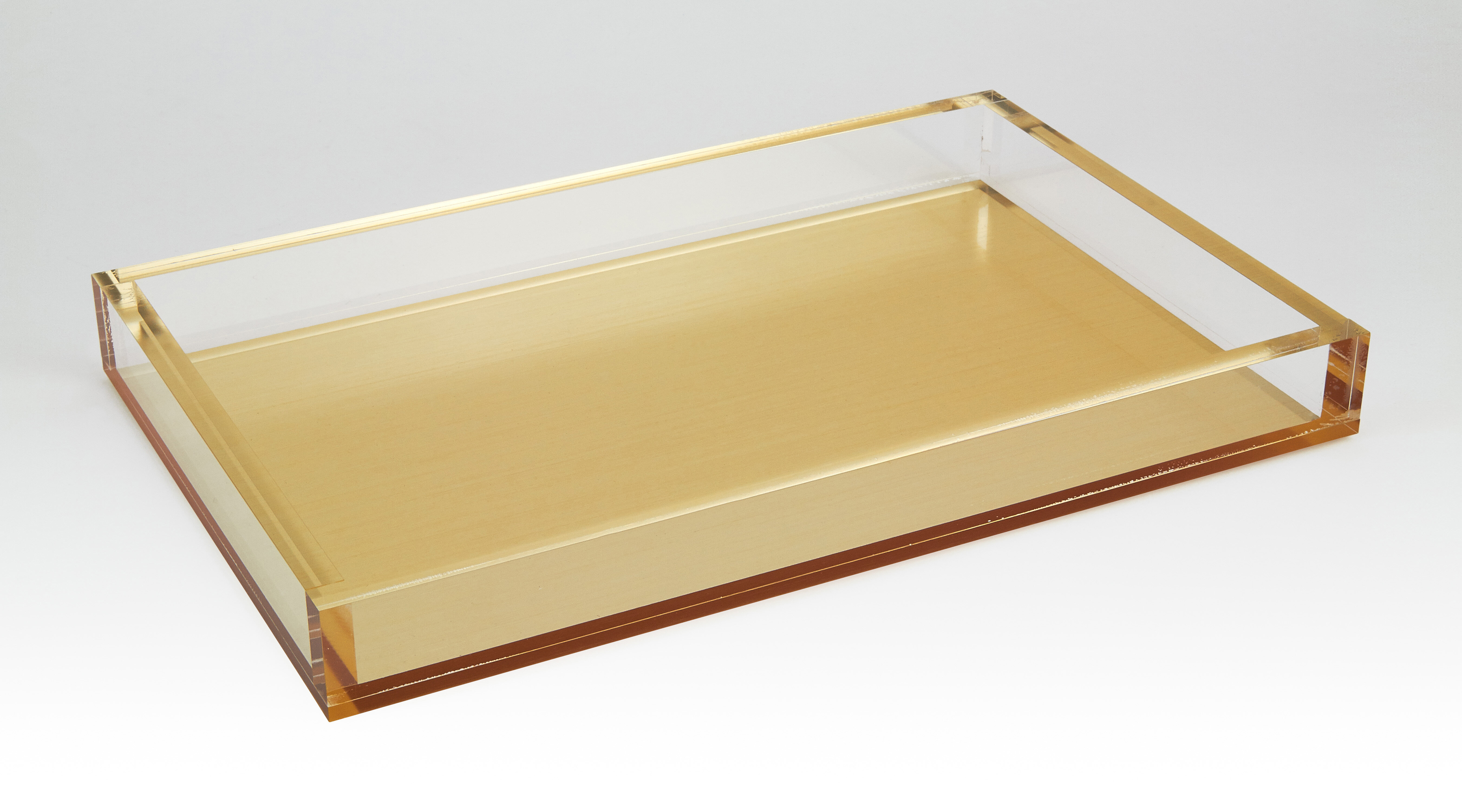 gold coffee table tray