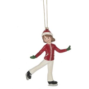 Girl Ice Skater Hanging Figurine