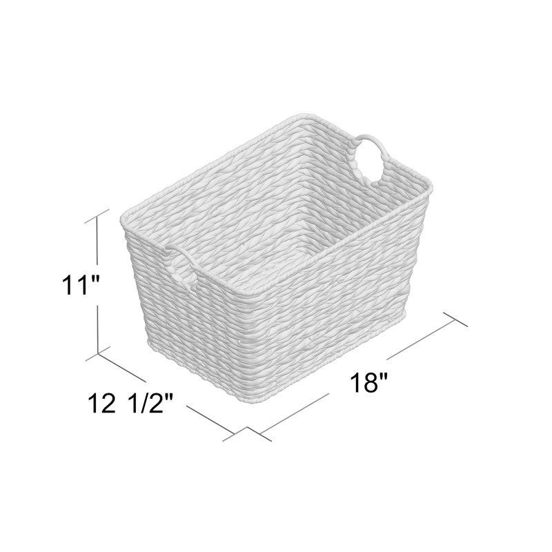 Three Posts Large Water Hyacinth Wicker Laundry Basket Wayfair