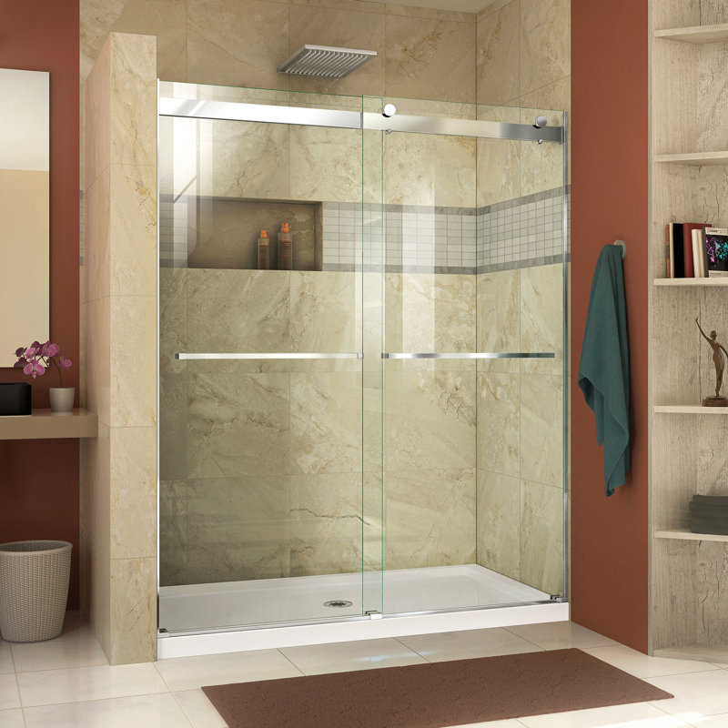 Dreamline Essence 44 W X 76 H Bypass Semi Frameless Shower Door With Clearmax Technology Reviews Wayfair