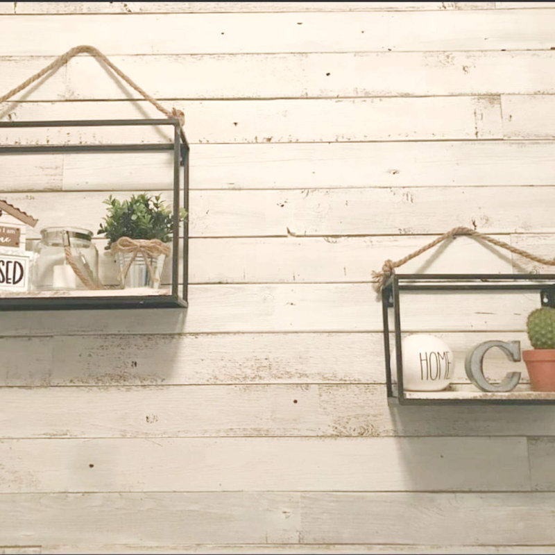 Rockin Wood 3 5 X 48 Reclaimed Peel And Stick Solid Wood Wall Paneling In White Wayfair