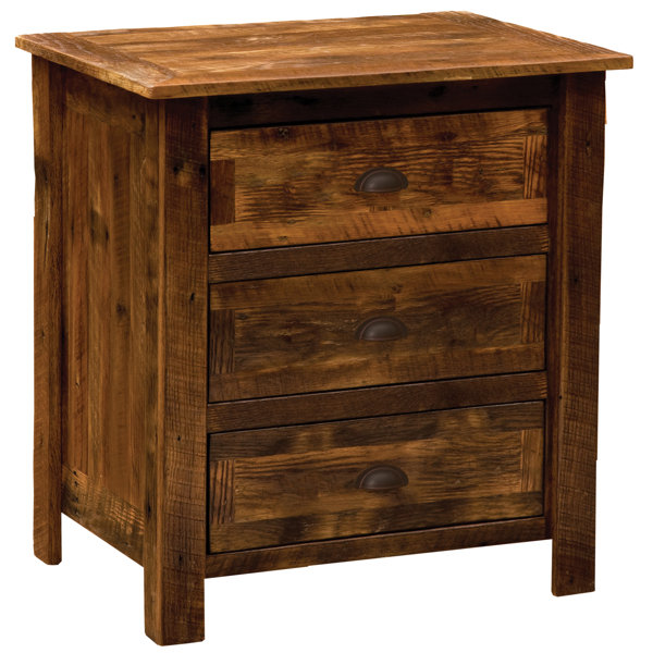 Reclaimed Barnwood Nightstand Wayfair