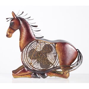 Horse Figurine Table Fan