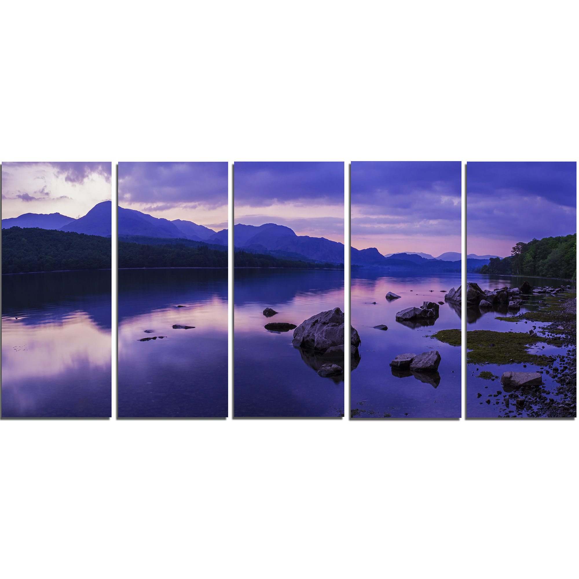 Designart Coniston Water In The Lake District 5 Piece Photographic Print On Wrapped Canvas Set Wayfair