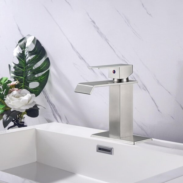 Details about   Bathroom Basin Sink Faucet Single Holder Deck Mounted Curved Water Spout Faucets 