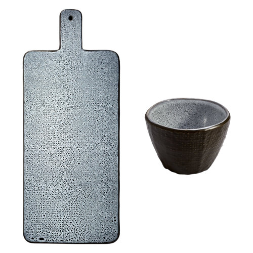 Lava 2 Piece Cheese Platter and Condiment Server Set Fairmont and Main Ltd