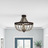 Farmhouse Rustic Unique Statement Flush Mount Lighting Birch Lane