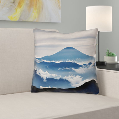 Latitude Run Hashimoto A View Of Mt Fuji Cotton Throw Pillow Latitude Run Size 20 X 20 Dailymail