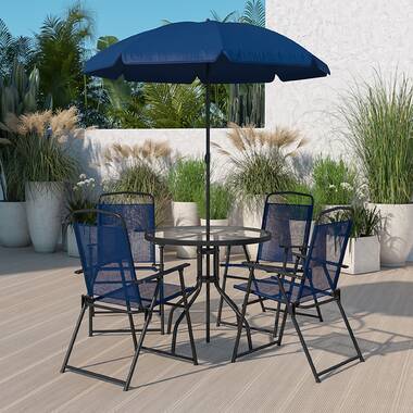 kroll 8 piece dining set with umbrella