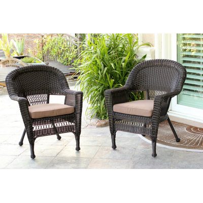 Lounge Chair With Cushion Wicker Lane Fabric Brown Color Espresso Lounge Chair With Cushion Wicker Lane