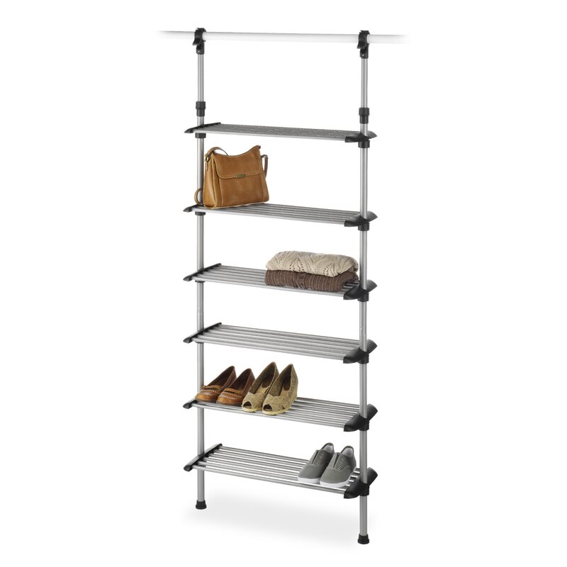 10 Tier 30 Pair Premium White Whitmor Shoe Rack