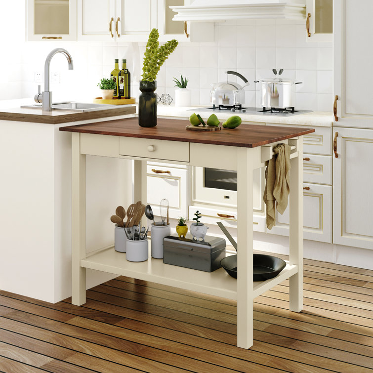 Red Barrel StudioÂ® 42'' Wide Kitchen Island with Solid Wood ...