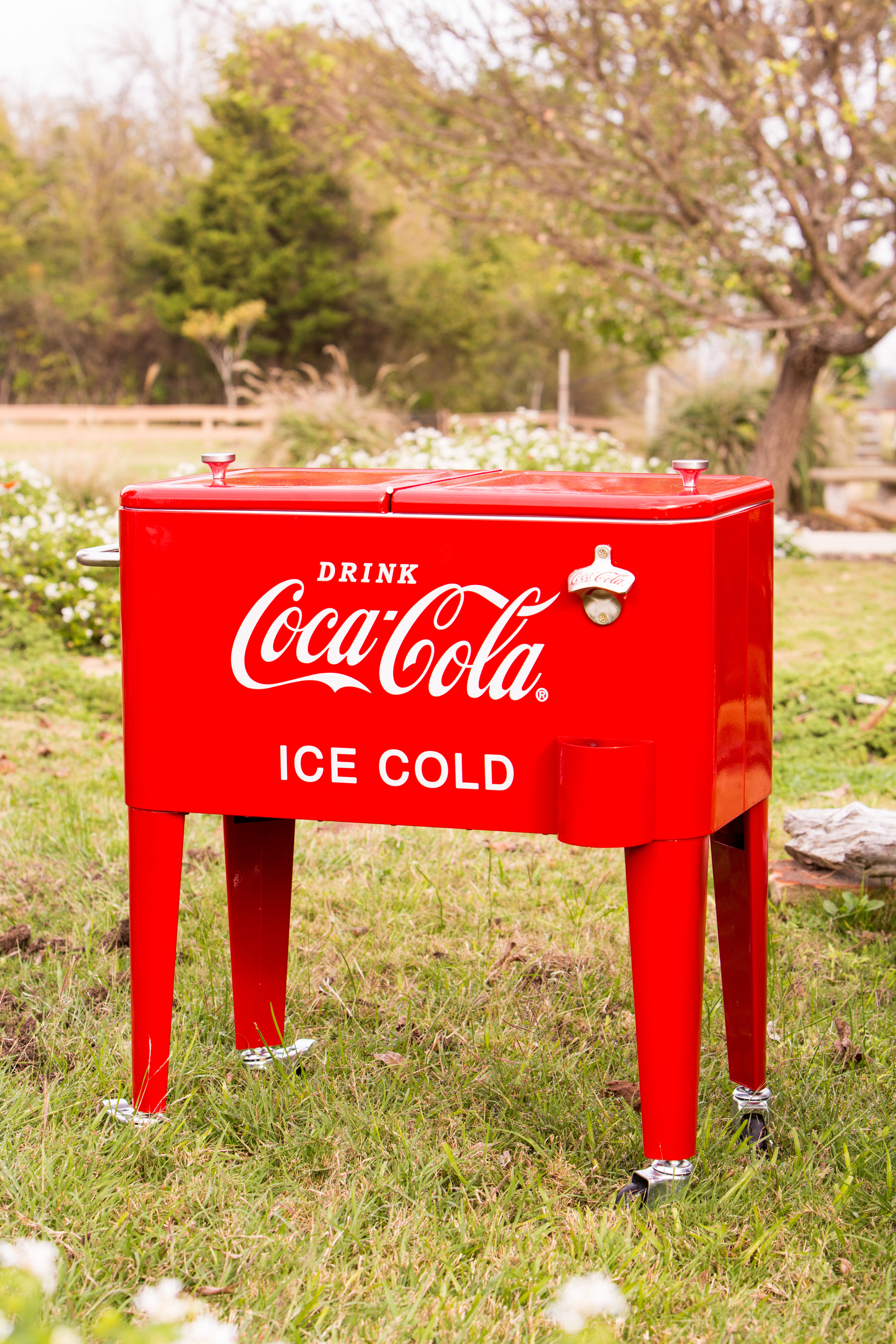 60 Qt. Coca-Cola Ice Cold Heavy Duty Rolling Cooler