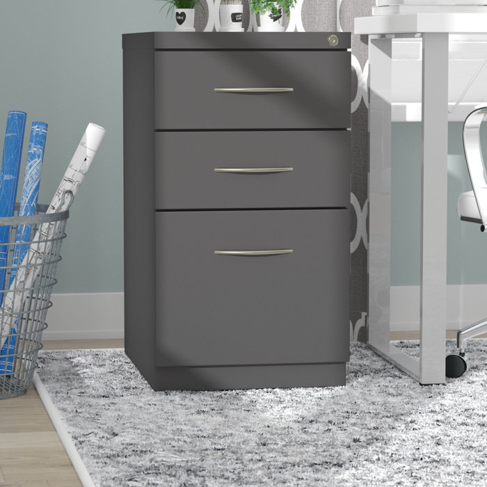 Symple Stuff Kemmer Arch Pull 3 Drawer Mobile Vertical Filing