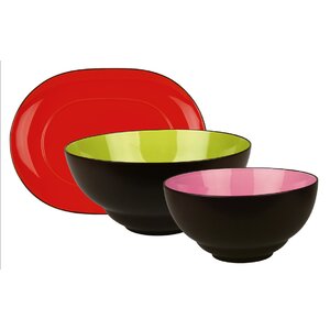 Duo 3 Piece Hostess Serving Tray Set