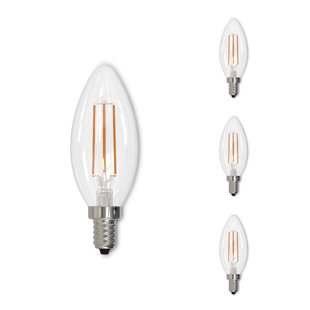 E12 LED Light Bulb 4W,Non-dimmable,40W Equivalent,Daylight White 6000K 5-Pack T3/T4 Candelabra Base E12 Bulb for Ceiling Fan Chandelier Indoor Decorative Lighting