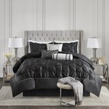 White Comforter Black Trim Wayfair