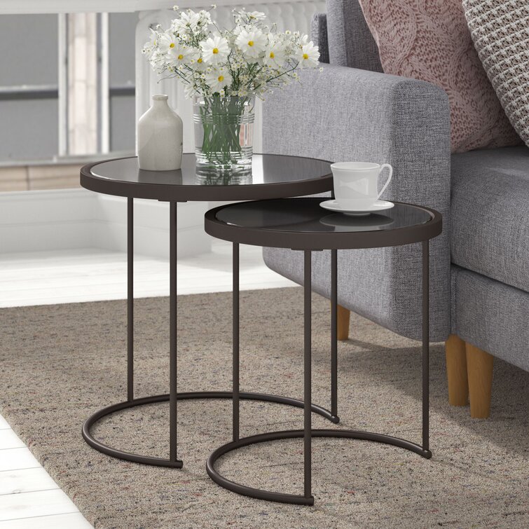 wayfair glass nest of tables