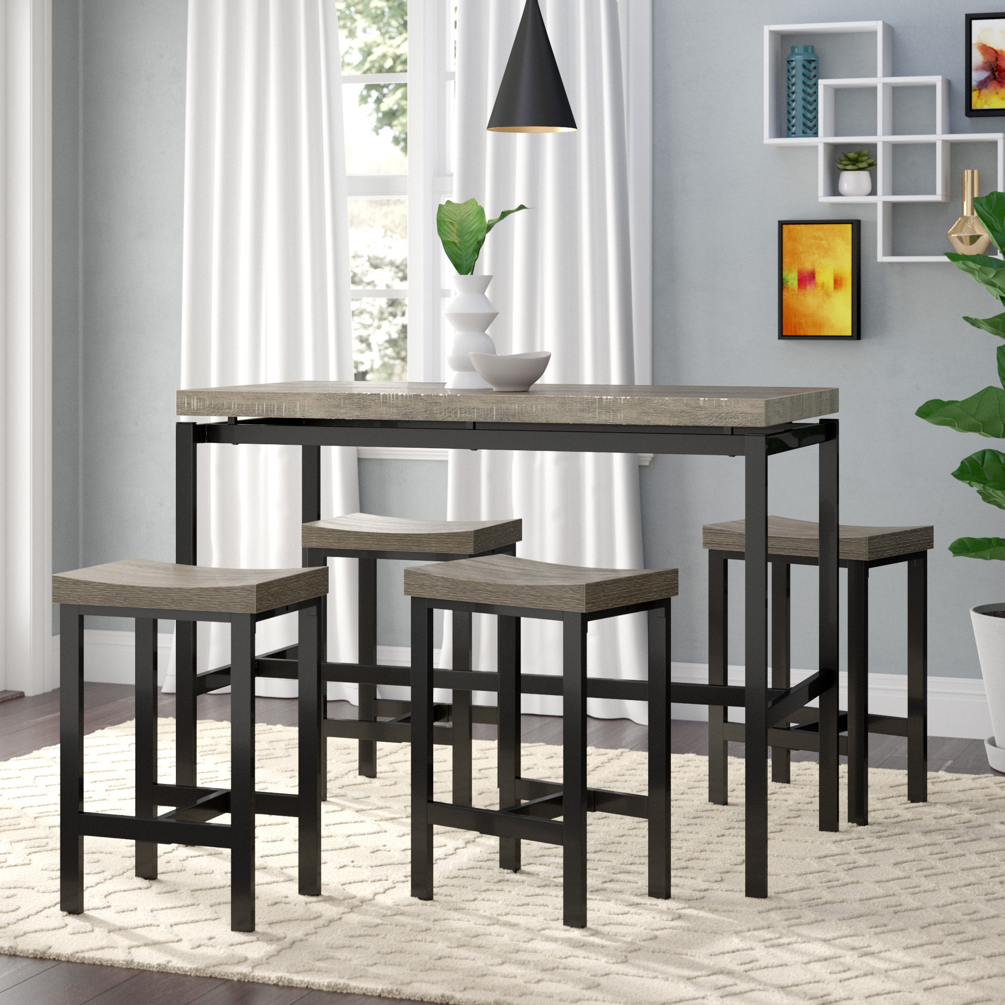 gray high top dining table